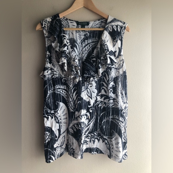 Lauren Ralph Lauren Tops - Lauren Ralph Lauren Women’s Design Shirt Sleeveless Size 2XL